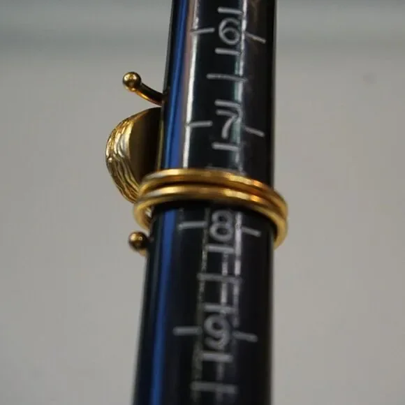 Statement Ring Open Loop Wrap With Blue Stone Inlaid Size 7.5 - Picture 11 of 11